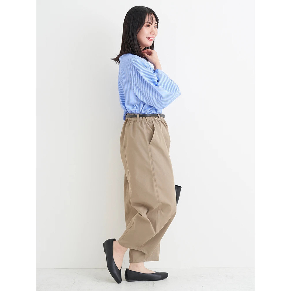 【接触冷感】ベルト付きバレルパンツ18