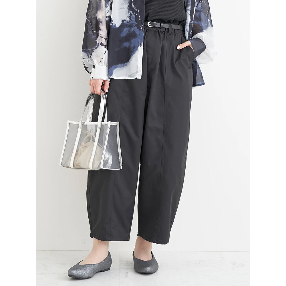【接触冷感】ベルト付きバレルパンツ21