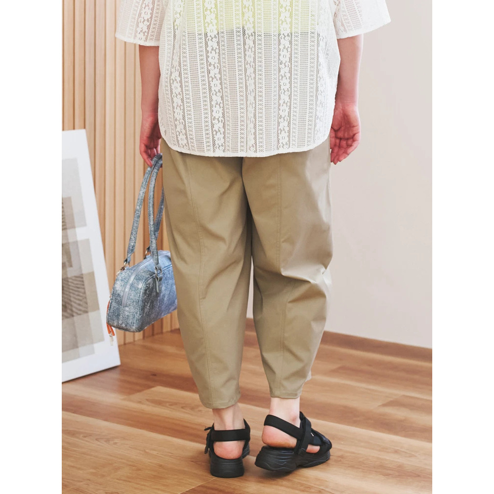 【接触冷感】ベルト付きバレルパンツ4