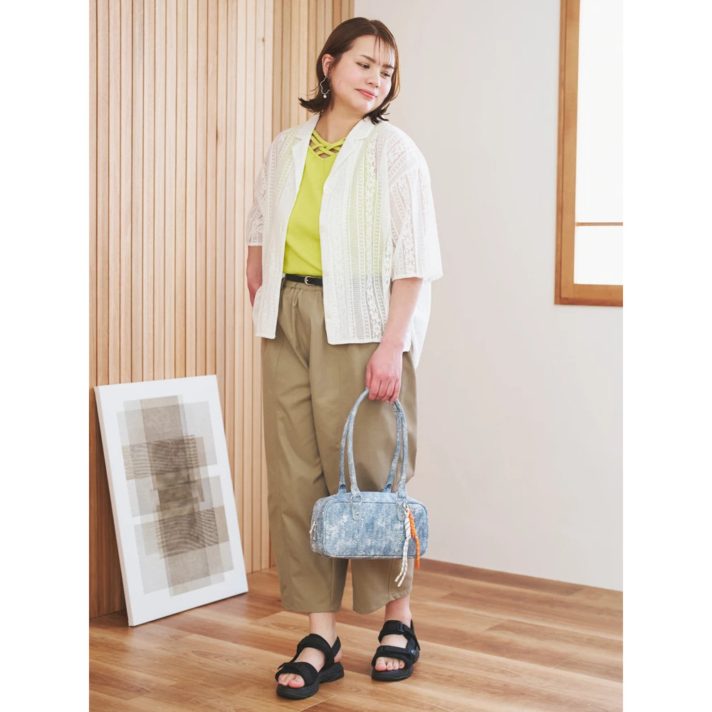 【接触冷感】ベルト付きバレルパンツ5