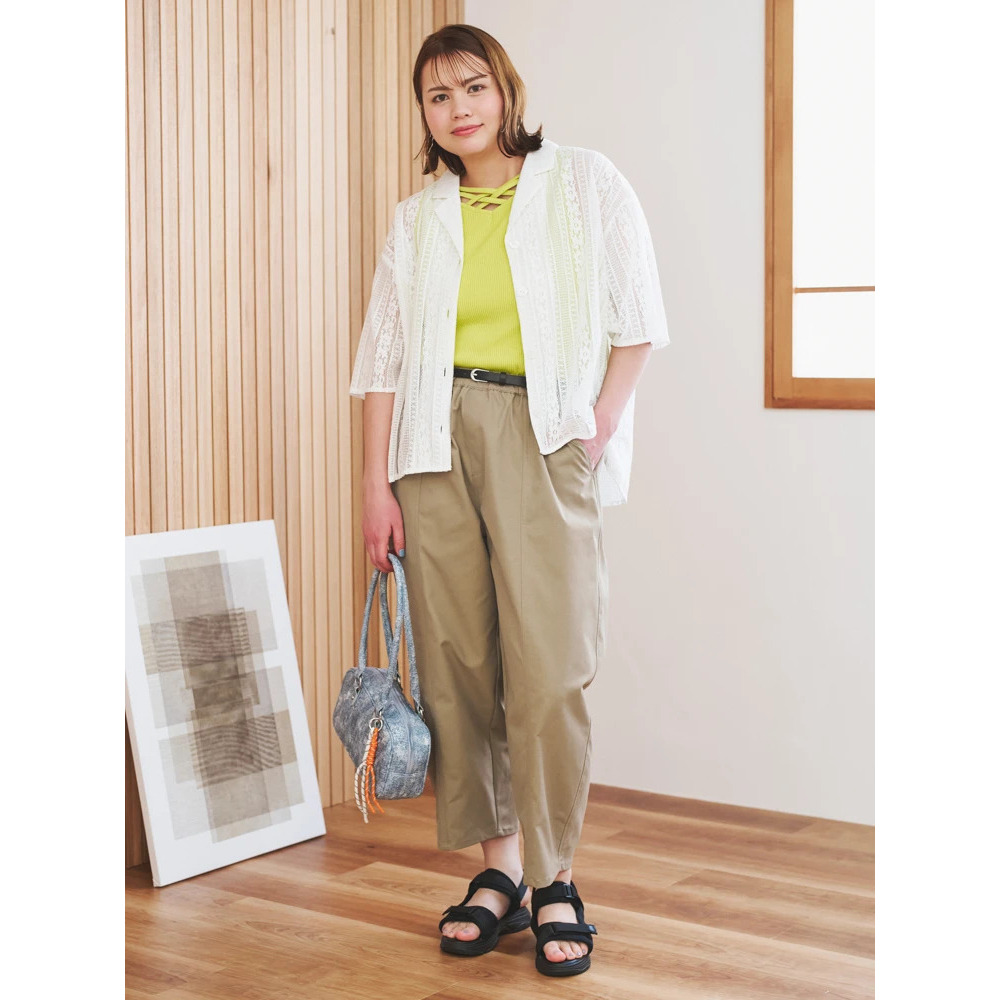 【接触冷感】ベルト付きバレルパンツ6