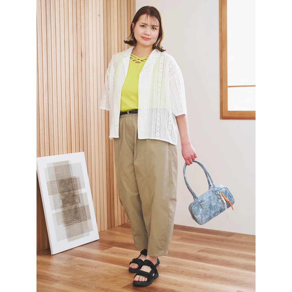 【接触冷感】ベルト付きバレルパンツ7