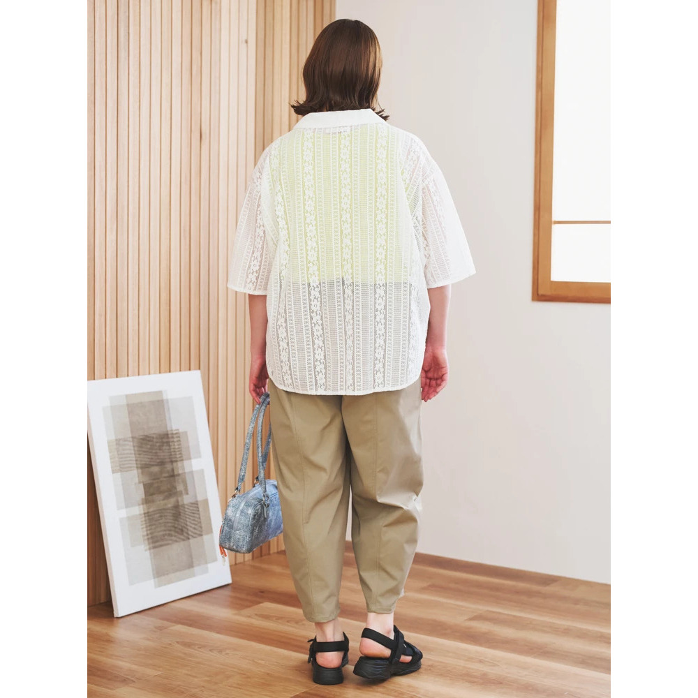 【接触冷感】ベルト付きバレルパンツ9