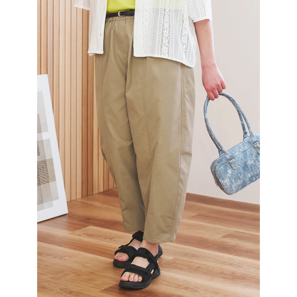 【接触冷感】ベルト付きバレルパンツ1