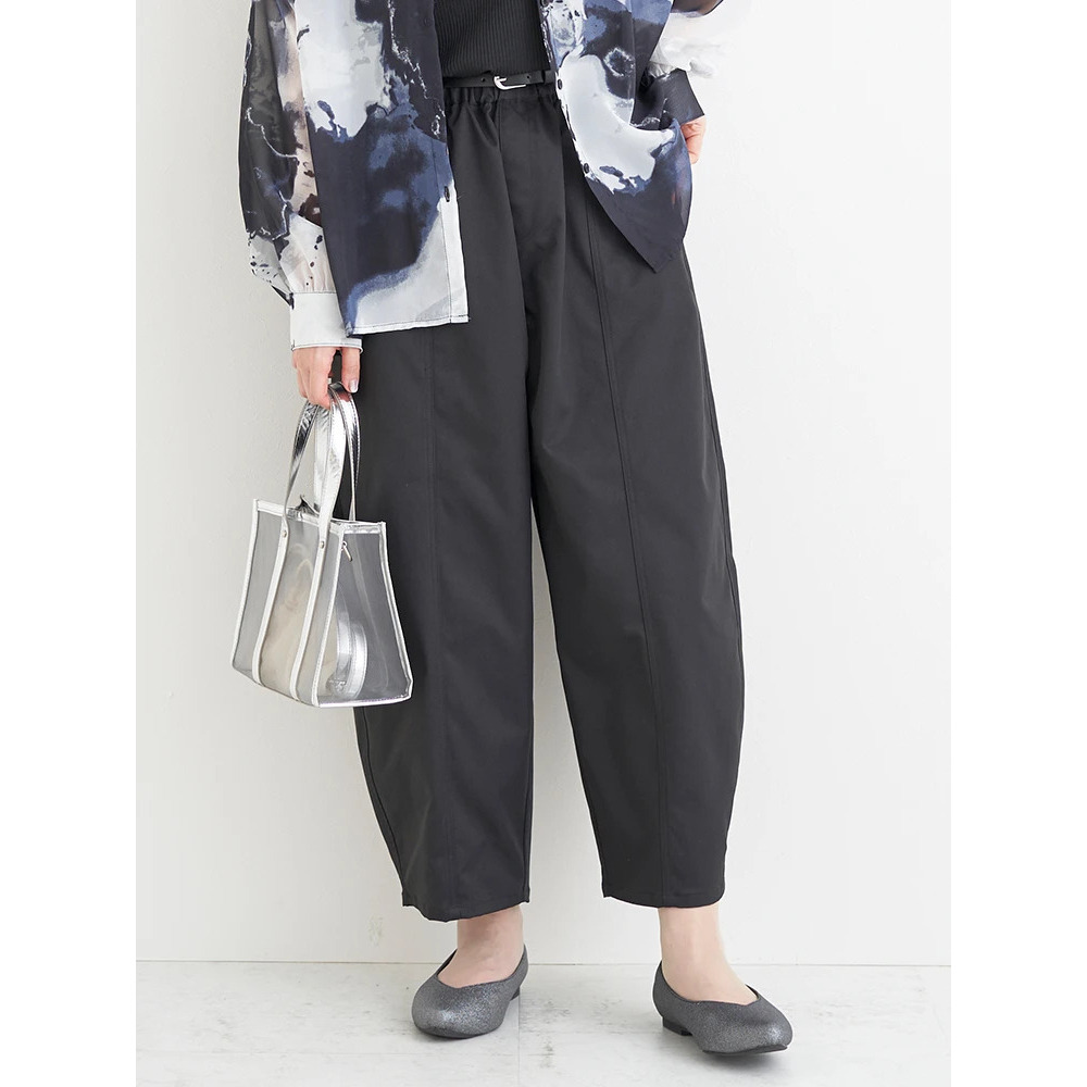 【接触冷感】ベルト付きバレルパンツ1