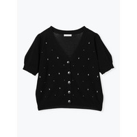 リネンライクビジューカーディガン