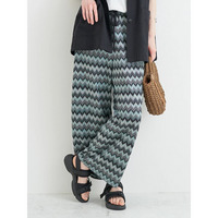 アソート柄ニットソーワイドパンツ