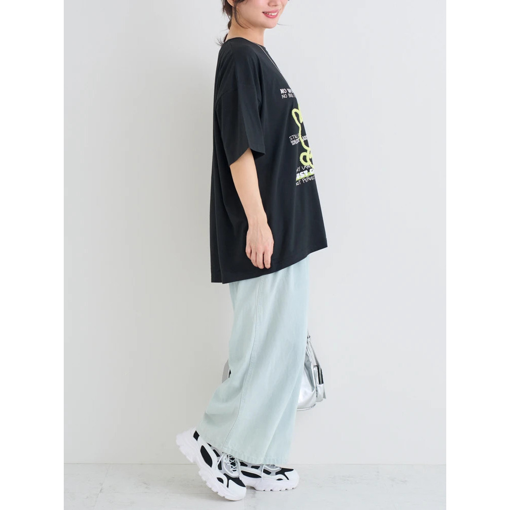 ウサギ×惑星プリントTシャツ13