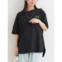 【接触冷感・UVカット】BACKフォトプリント×ロゴ刺繍Tシャツ