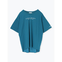 BACK異素材切り替えロゴ刺繡Tシャツ