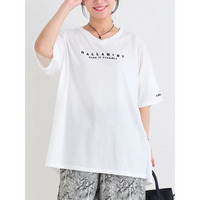 BACK異素材切り替えロゴ刺繡Tシャツ