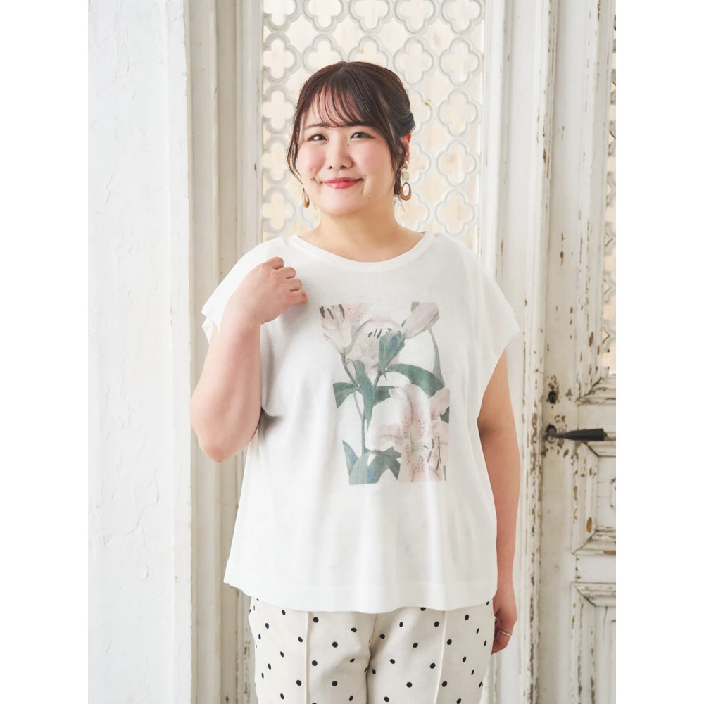 【Komachiコラボ】フラワープリントニット