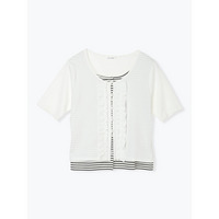 フリルカーディガンレイヤード風トップス