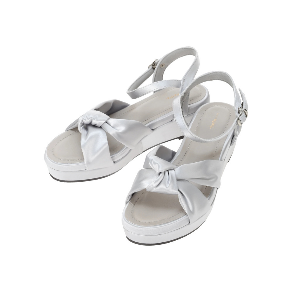 【la farfa SHOES/ラ・ファーファシューズ】リボンフラットサンダル