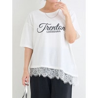 イレヘムレースロゴプリントTシャツ