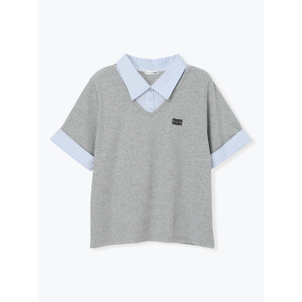 【WEB限定】シャツレイヤード風トップス