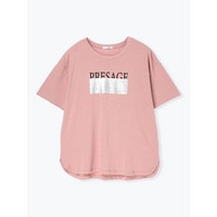 シルバー箔×ロゴプリントTシャツ
