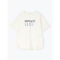 シルバー箔×ロゴプリントTシャツ
