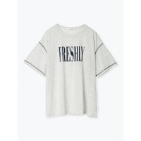 配色ステッチロゴプリントＴシャツ