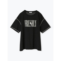 配色ステッチロゴプリントＴシャツ
