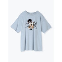 お洒落ネコプリントTシャツ