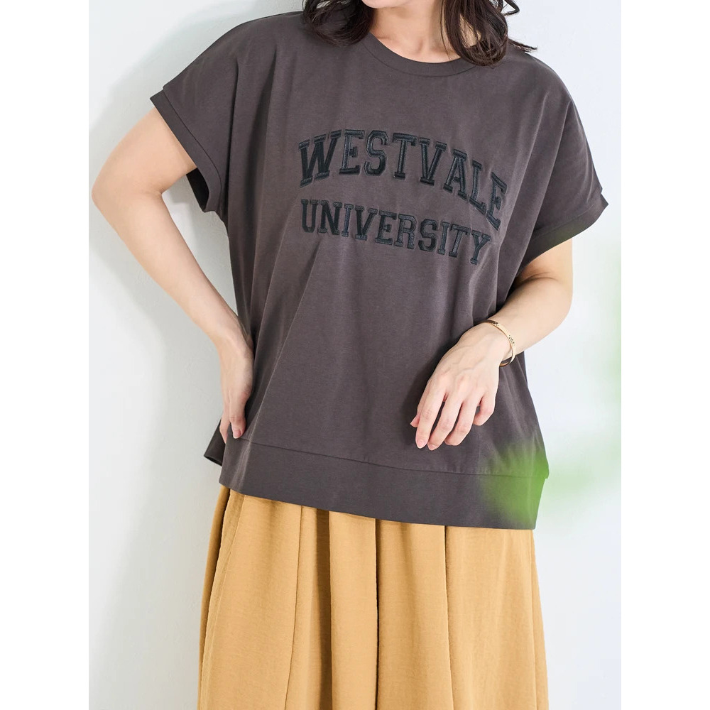 【接触冷感】ロゴ刺繍ドルマンTシャツ1