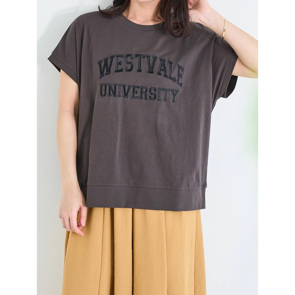 【接触冷感】ロゴ刺繍ドルマンTシャツ1