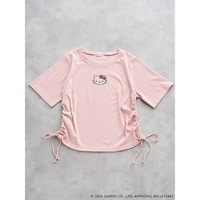 【サンリオキャラクターズ】ハローキティラインストーン裾ドロストTシャツ
