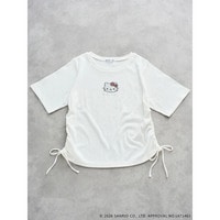 【サンリオキャラクターズ】ハローキティラインストーン裾ドロストTシャツ