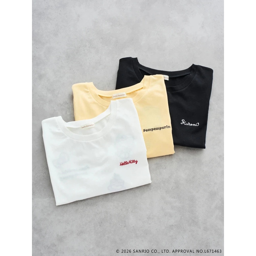 【サンリオキャラクターズ】バックランダム刺繍Tシャツ2