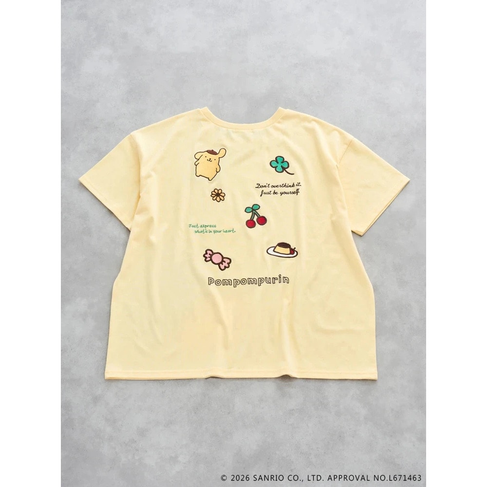 【サンリオキャラクターズ】バックランダム刺繍Tシャツ1