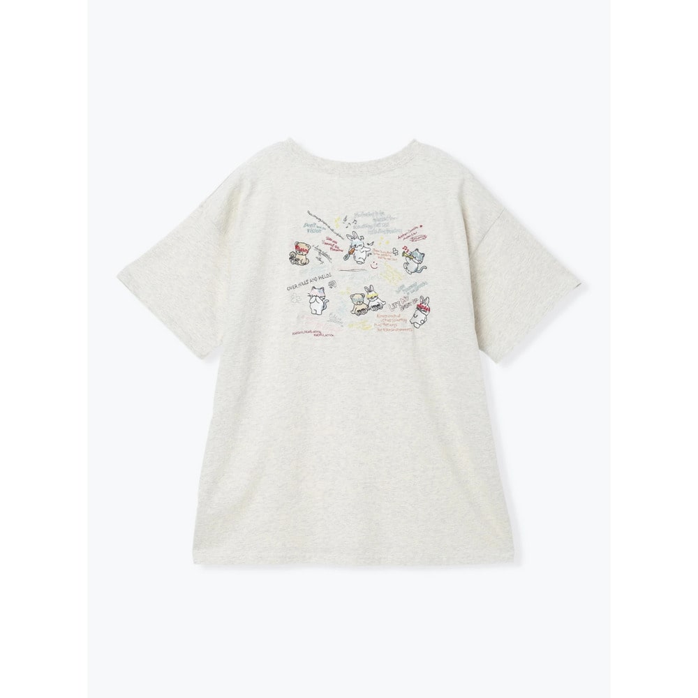 アニマル刺繍Tシャツ