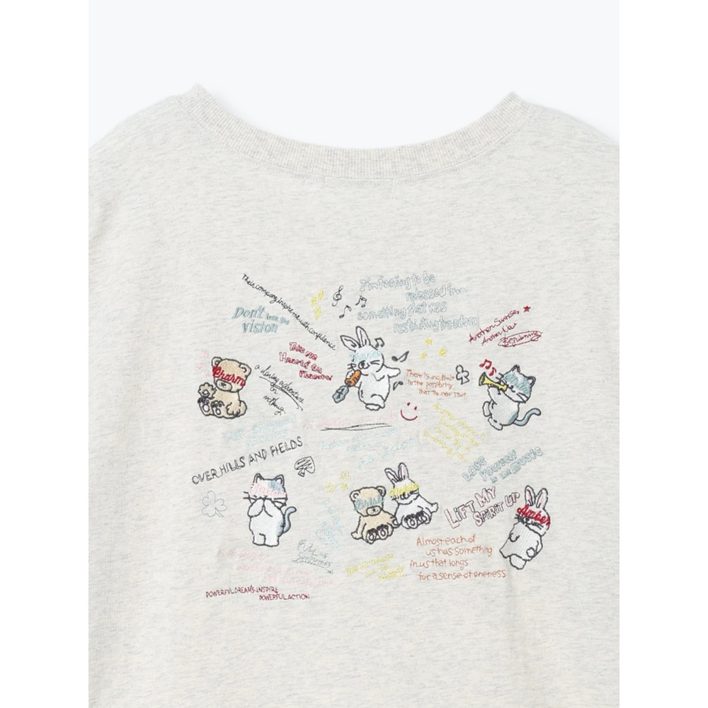 アニマル刺繍Tシャツ25