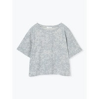 ラメテレコラインストーンロゴTシャツ