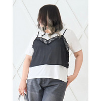 【らむちゃんコラボ】レースビスチェ×Tシャツアンサンブル