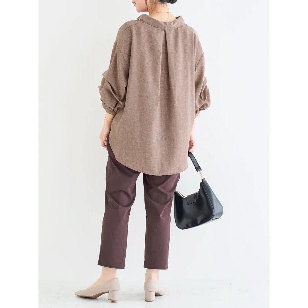 リネンライクタックスリーブスキッパーシャツ14