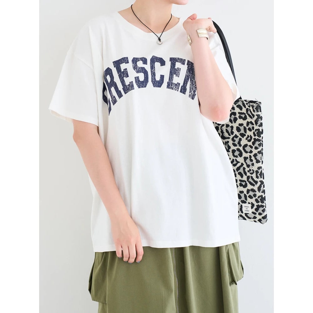 ピグメント加工風ロゴプリントTシャツ