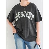 ピグメント加工風ロゴプリントTシャツ