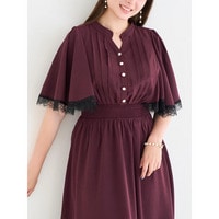 【WEB限定】レースフレアスリーブワンピース