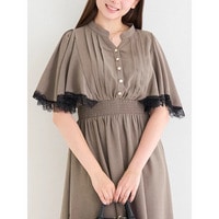 【WEB限定】レースフレアスリーブワンピース