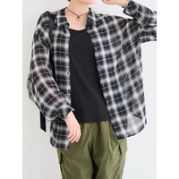 [SET]シアーシャツ（チェック柄・ストライプ柄）×タンクトップ