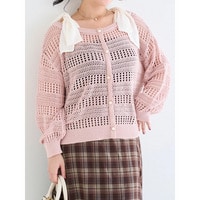 【WEB限定】ショルダーリボンラメ入りオフショルニットトップス