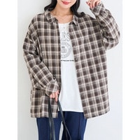 ラインストーンチェック柄シャツ