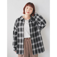 ラインストーンチェック柄シャツ