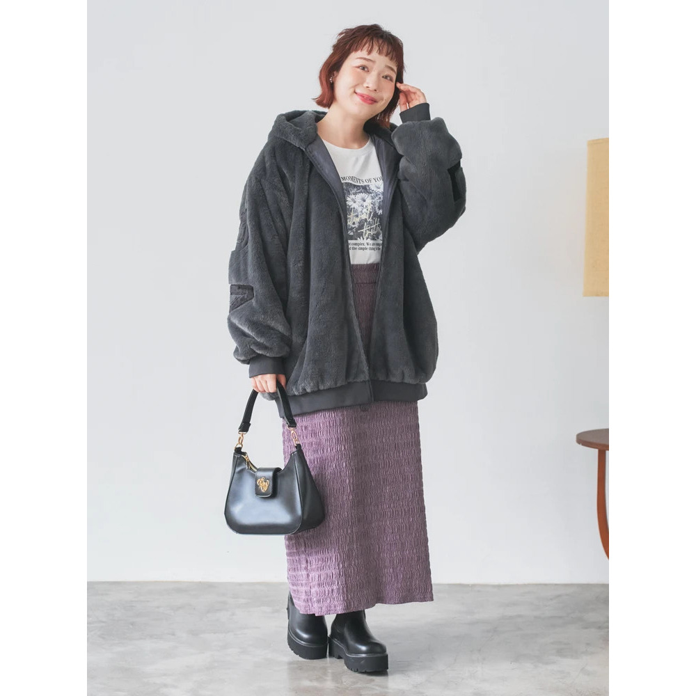 バックロゴフェイクファーパーカーブルゾン24
