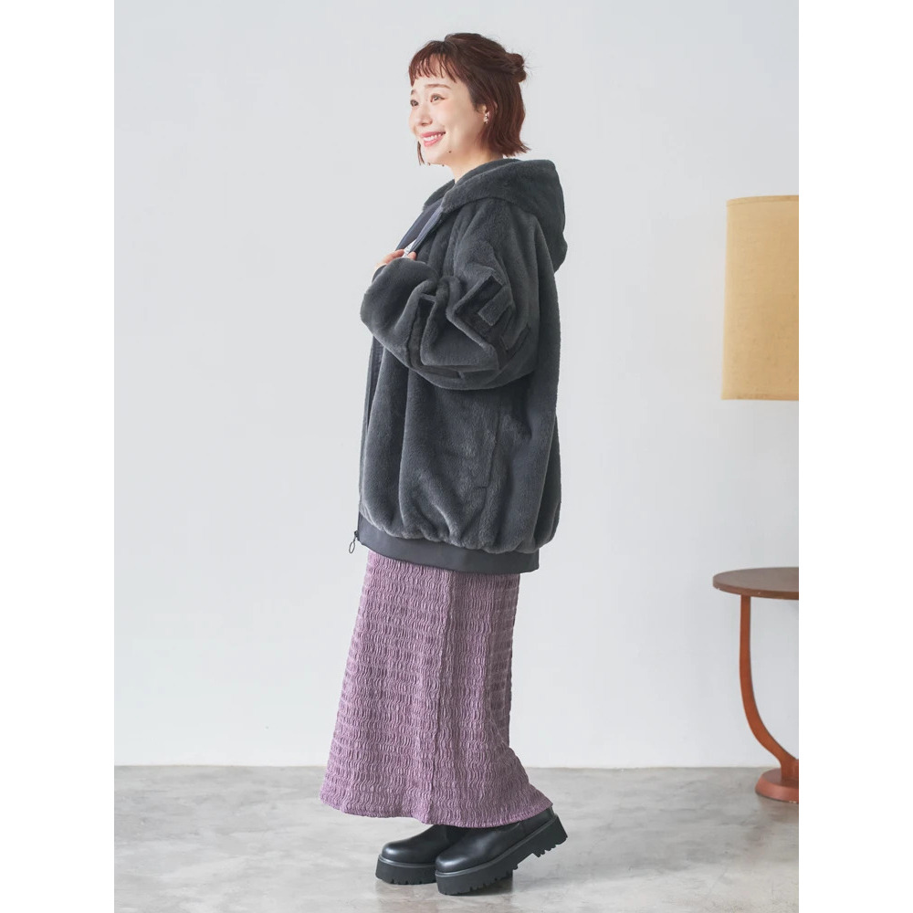バックロゴフェイクファーパーカーブルゾン27