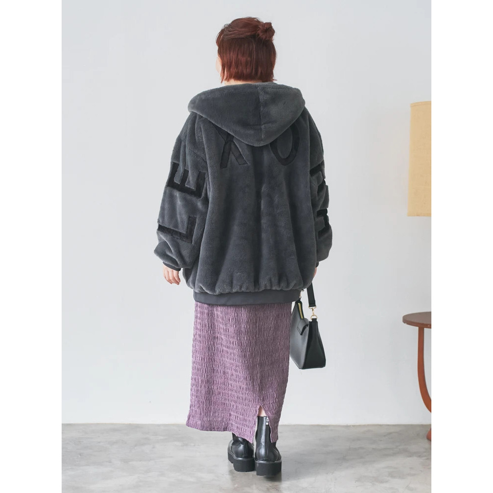 バックロゴフェイクファーパーカーブルゾン28
