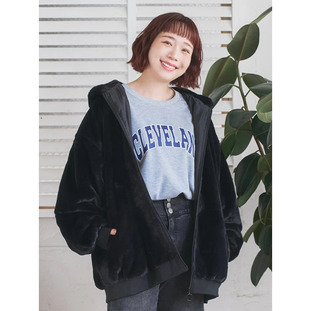 バックロゴフェイクファーパーカーブルゾン29
