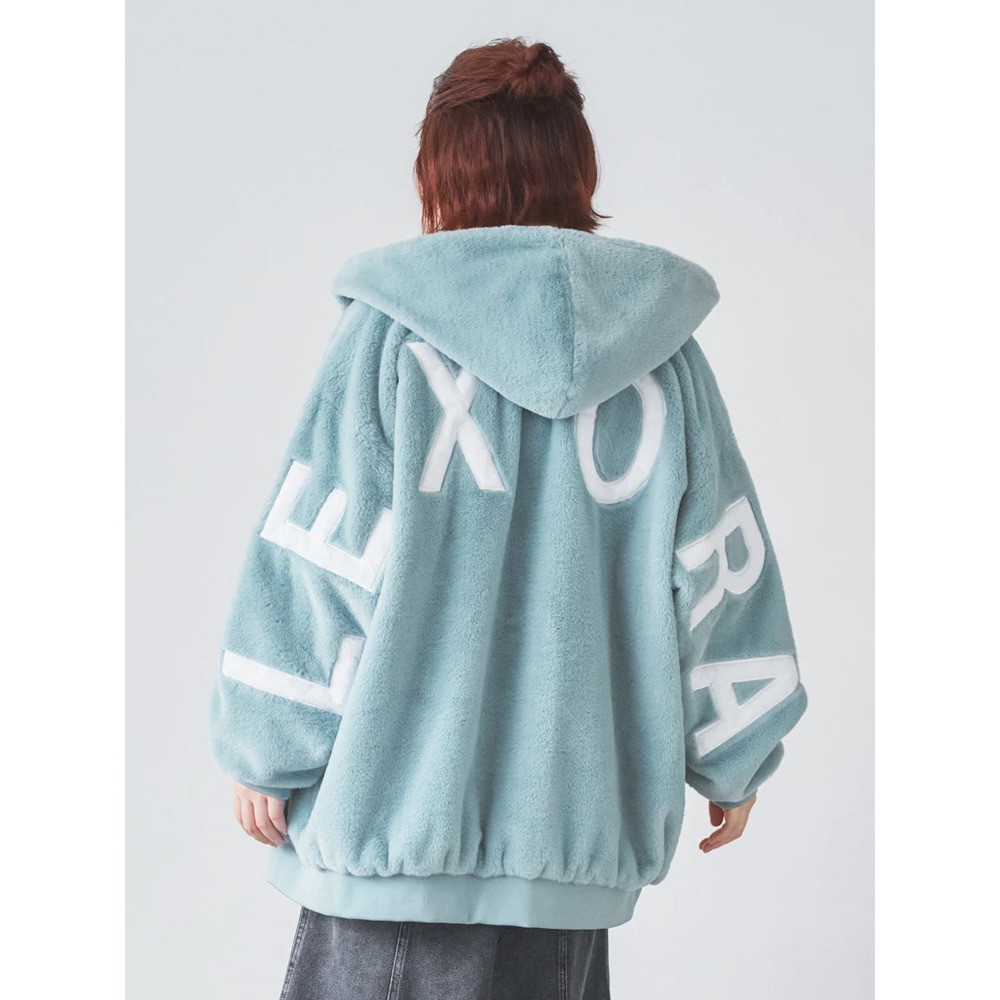 バックロゴフェイクファーパーカーブルゾン4