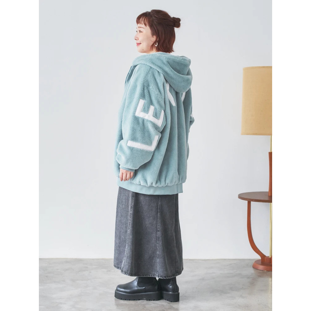 バックロゴフェイクファーパーカーブルゾン8